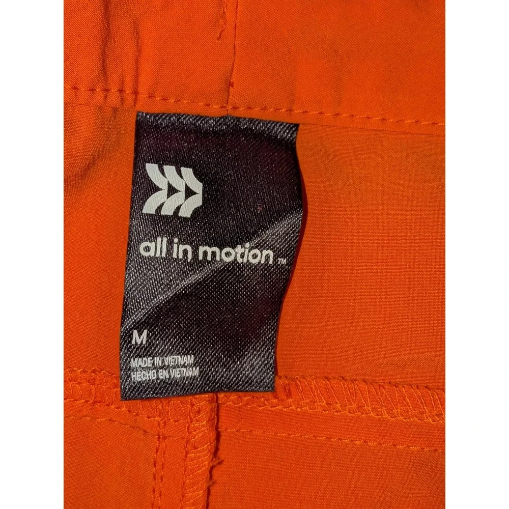 All in Motion Hybrid‎ Shorts Mens Medium Orange Athletic Golf Casual NWT